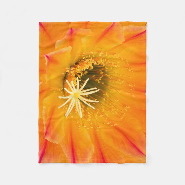 Cobertor De Velo Flor de Cactus Amarelo (Frente)
