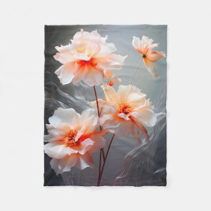 Cobertor De Velo Flor de Florescimento Abstrato Elegante Névoa Cor-