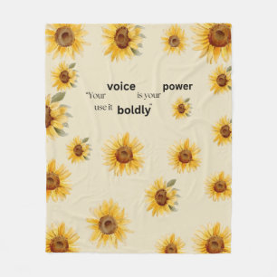 Cobertor De Velo Flor de girassol Flece Blanket