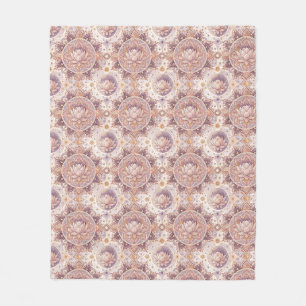 Cobertor De Velo Flor de Lótus Espiritual - Padrão de Mandala Flora