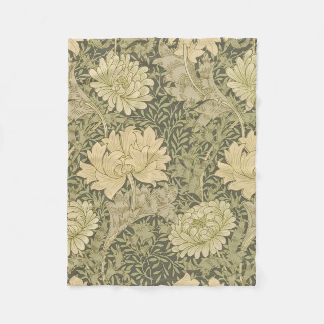 Cobertor De Velo Flor de Salvia Crisântemo William Morris (Frente)