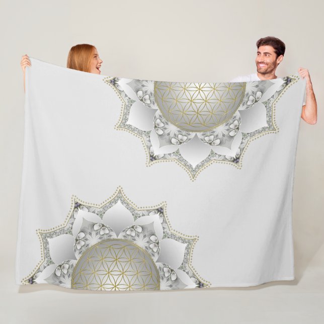 Cobertor De Velo Flor De Vida - Blossomas Mandala 1 (In Situ)