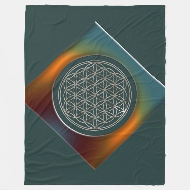 Cobertor De Velo Flor De Vida / Blume des Lebens - PRATA (Frente)