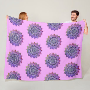 Cobertor De Velo Flor De Vida - Estilo De Vintage Espaço De Galáxia