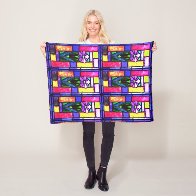 Cobertor De Velo Flor de vidro púrpura manchado (In Situ)