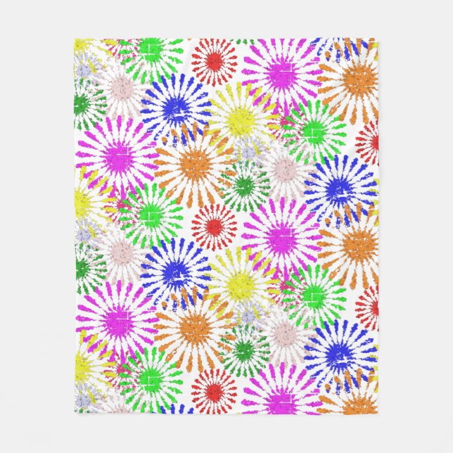 Cobertor De Velo Flor Distante Burst Sherpa Blanket (Frente)
