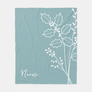 Cobertor De Velo Flor do Mês de Nascimento, Nome da Caligrafia de d