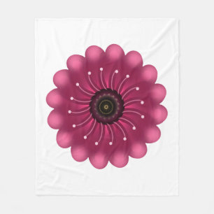 Cobertor De Velo Flor Fantasia Rosa Brilhante   Floral Neon Abstrat