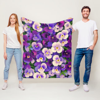 Cobertor De Velo Flor Pansível Roxo