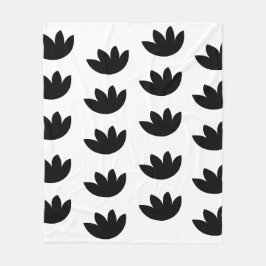 Cobertor De Velo Flor Preto Floral