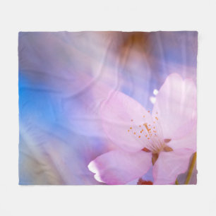 Cobertor De Velo Flor rosa de cereja