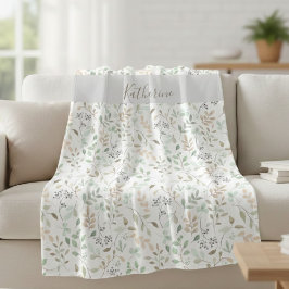 Cobertor De Velo Flor Silvestre Boho Nome Personalizado