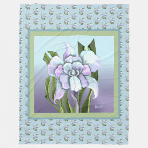 Cobertor De Velo Flor Smeraldo Fleece Blanket