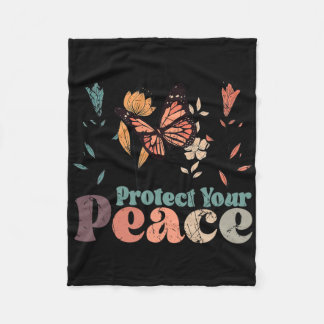 Cobertor De Velo Flor Vintage Proteja Sua Paz Saúde Mental C