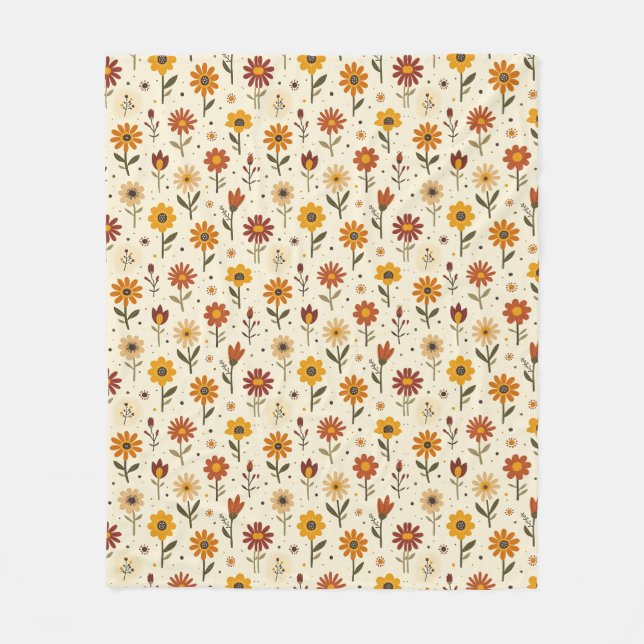 Cobertor De Velo Florais Boho (Frente)