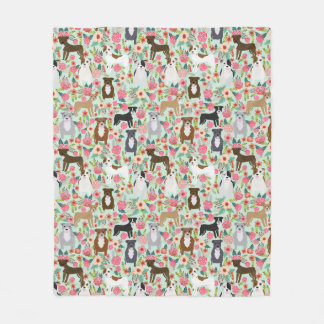 Cobertor De Velo Florais de Cão Pitbull