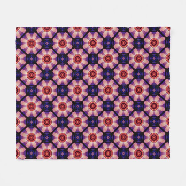 Cobertor De Velo Floral Abstrato Geométrico (Frente (Horizontal))