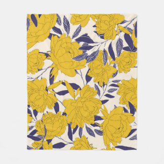 Cobertor De Velo floral and leaf seamless pattern