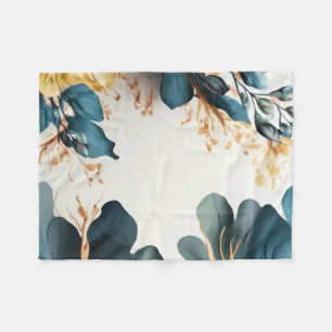 Cobertor De Velo Floral aquarela linda