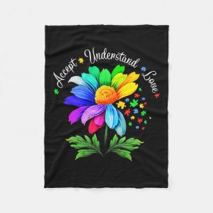 Cobertor De Velo Floral Autismo Sensibilização Flor Para Mulheres M