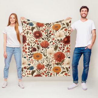 Cobertor De Velo Floral Botânico de outono Moderno