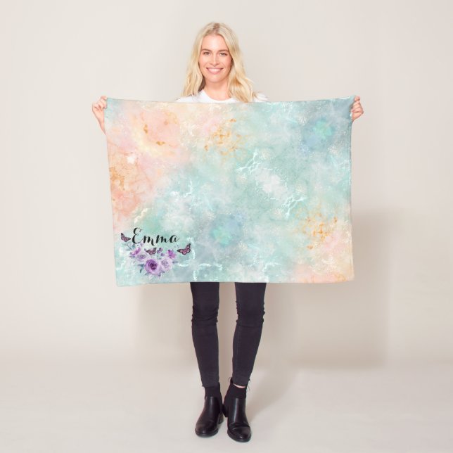 Cobertor De Velo Floral bouquet purple garden (In Situ)