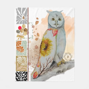 Cobertor De Velo Floral Cloak Owl Baby Blanket