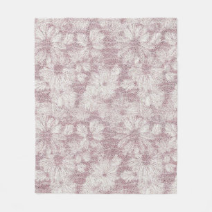 Cobertor De Velo Floral Daisy Velvety Rosa Poeirento