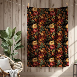 Cobertor De Velo Floral de outono charmoso com Motifs de Colheita