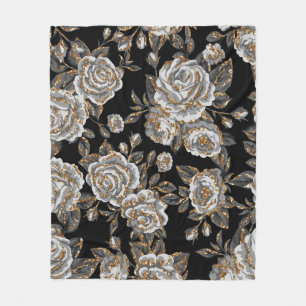 Cobertor De Velo Floral Dourado De Luminosidade: Vintage De Esparto