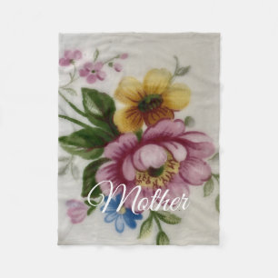 Cobertor De Velo Floral Inspirado em Porcelana