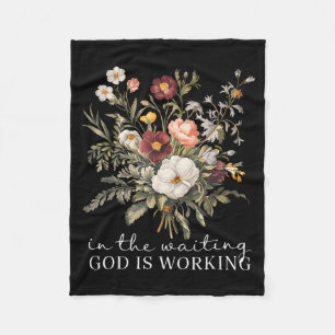 Cobertor De Velo Floral Na Espera Deus Está Trabalhando Fé Jesus C
