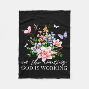 Cobertor De Velo Floral Na Espera Deus Está Trabalhando Fé Jesus C