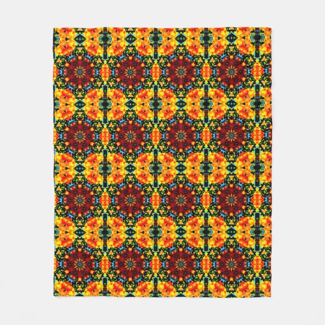 Cobertor De Velo Floral Orange (Frente)