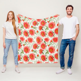 Cobertor De Velo Floral Padrão Zinnia Flores