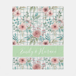 Cobertor De Velo Floral Personalizado