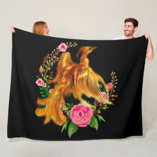 Cobertor De Velo Floral Phoenix Nasce Da Fiery Ashes Fantasy