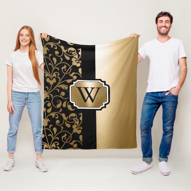 Cobertor De Velo Floral Preto e Ouro (In Situ)