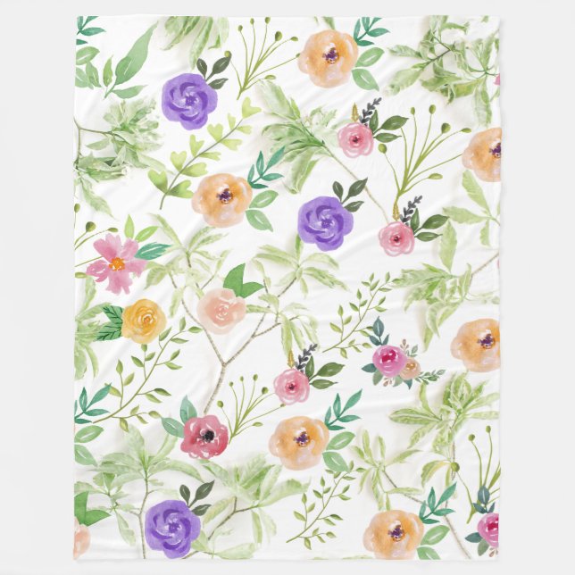 Cobertor De Velo Floral Shabby Chic (Frente)