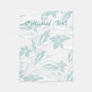 Cobertor De Velo Floral sutil em Blues