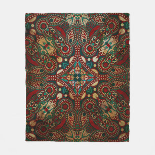 Cobertor De Velo Floral Tradicional Paisley Bandanna Grunge