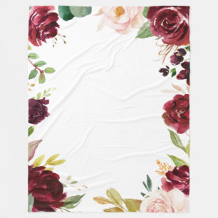 Cobertor De Velo Floral vermelho brilhante