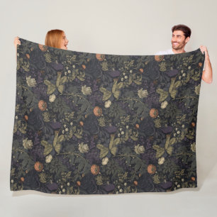 Cobertor De Velo Floral Vintage Escuro Sombrio William Morris