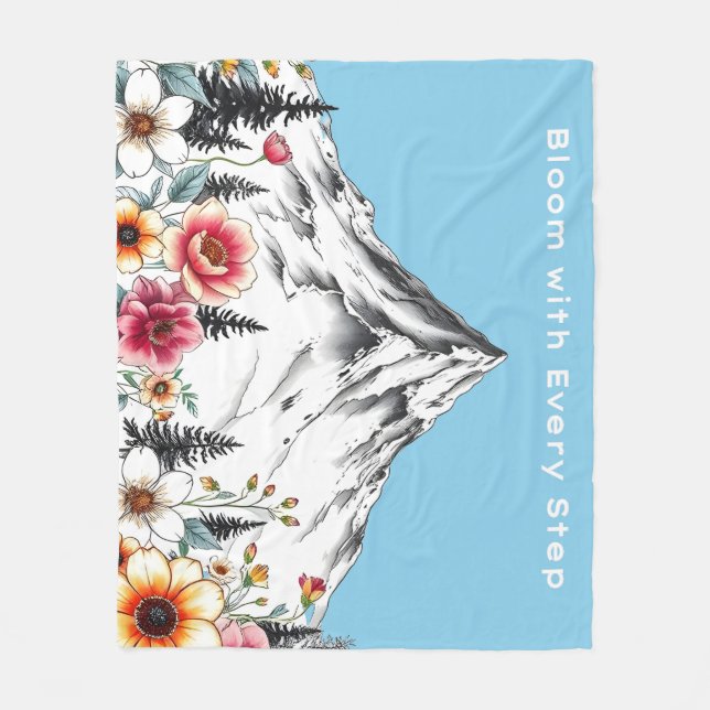 Cobertor De Velo Floral Watercolor Blanket (Frente)