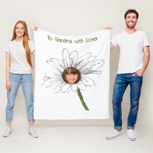 Cobertor De Velo Floral Watercolor Foto Daisy Avó com Amor