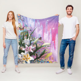 Cobertor De Velo Flores Abstrato Florais Bonitas #6