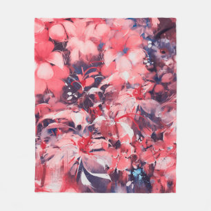 Cobertor De Velo flores abstrato sem costura, estilo de pintura a ó
