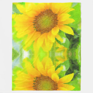 Cobertor De Velo Flores Amarelas Brilhantes e Cheery