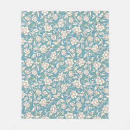 Cobertor De Velo Flores amarelas e azuis