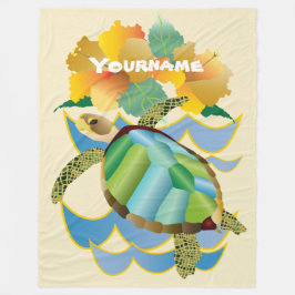 Cobertor De Velo Flores amarelas tropicais bonito do hibiscus da